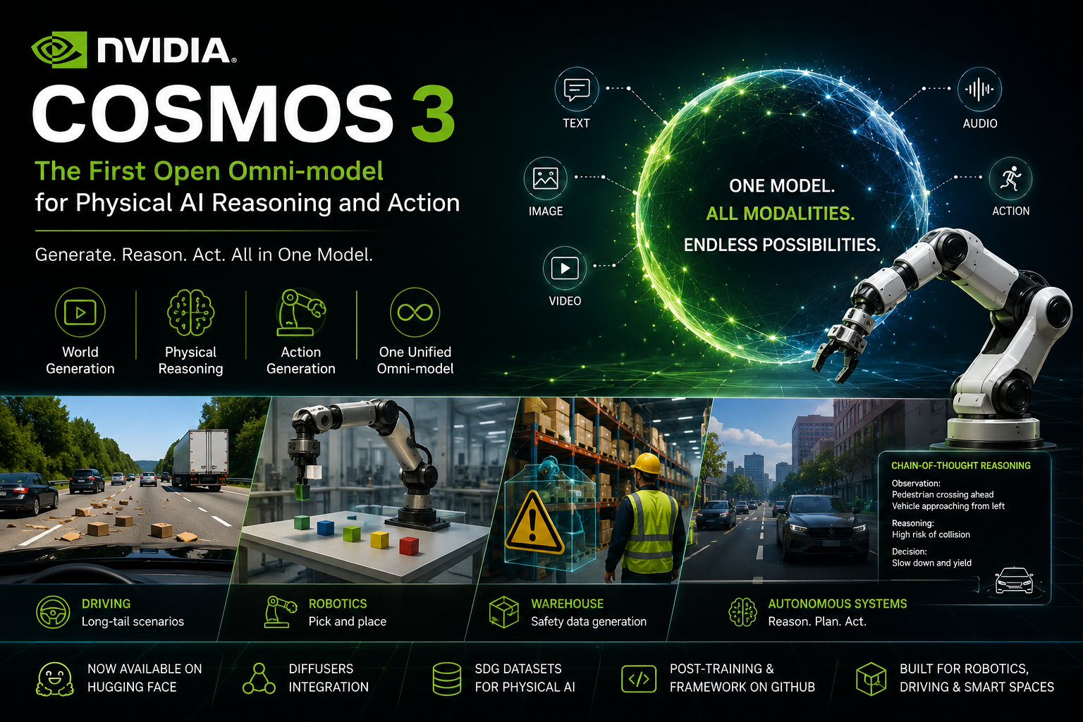 NVIDIA Just Dropped Cosmos 3 — The AI Model That Thinks, Sees, and Acts Like a Robot Brain